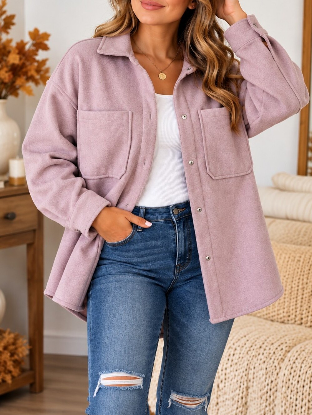 Pink Shacket NWT Size Small